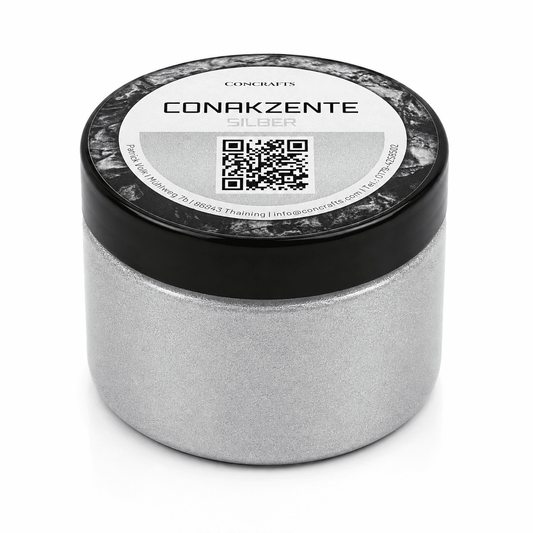 Concrafts ConAkzente Silber für metallische Silberakzente bei dekorativen Stein- und Felsgestaltungen.