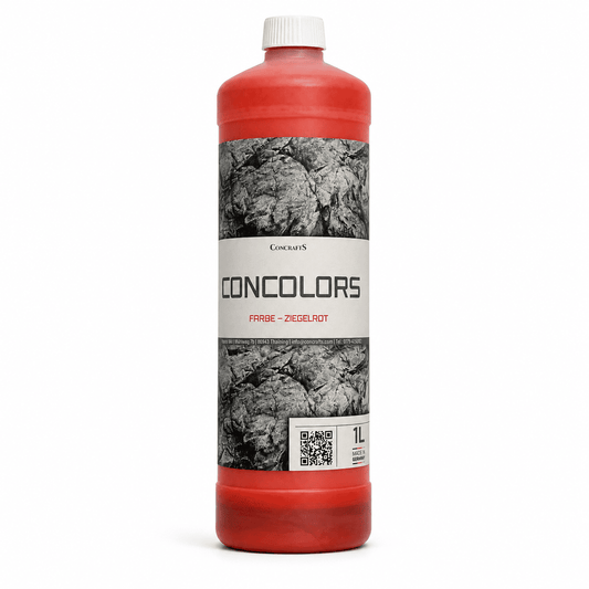 Concrafts Concolors Ziegelrot 1 L Farbe für rötliche Akzente und natürliche Stein-, Fels- und Ziegelgestaltungen.