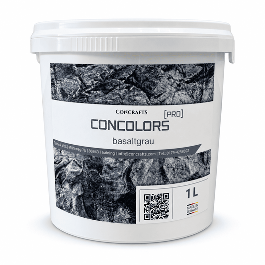 Concrafts Concolors Basaltgrau 1 L Farbe für realistische Stein- und Felsgestaltung.