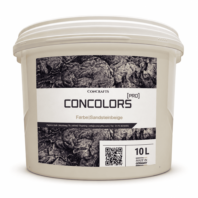 Concrafts Concolors Sandsteinbeige 10 L Farbe für realistische Stein- und Felsgestaltung.