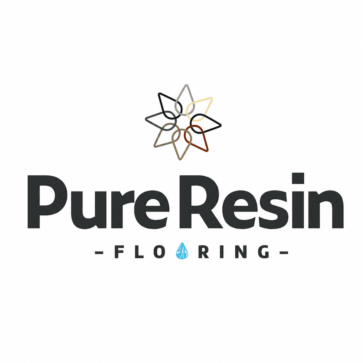 Pure Resin Flooring Logo auf weißem Hintergrund