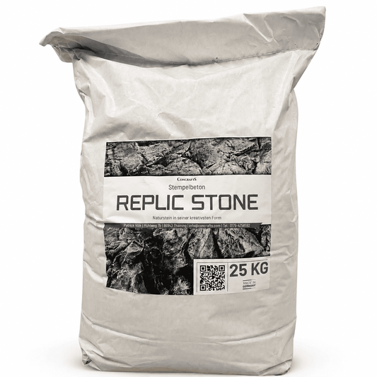 Concrafts Replic Stone Stempelbeton 25 kg für realistische Fels-, Stein- und Natursteingestaltung.