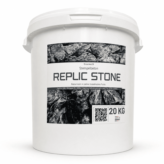 Concrafts Replic Stone Stempelbeton 20 kg für realistische Fels-, Stein- und Natursteingestaltung.
