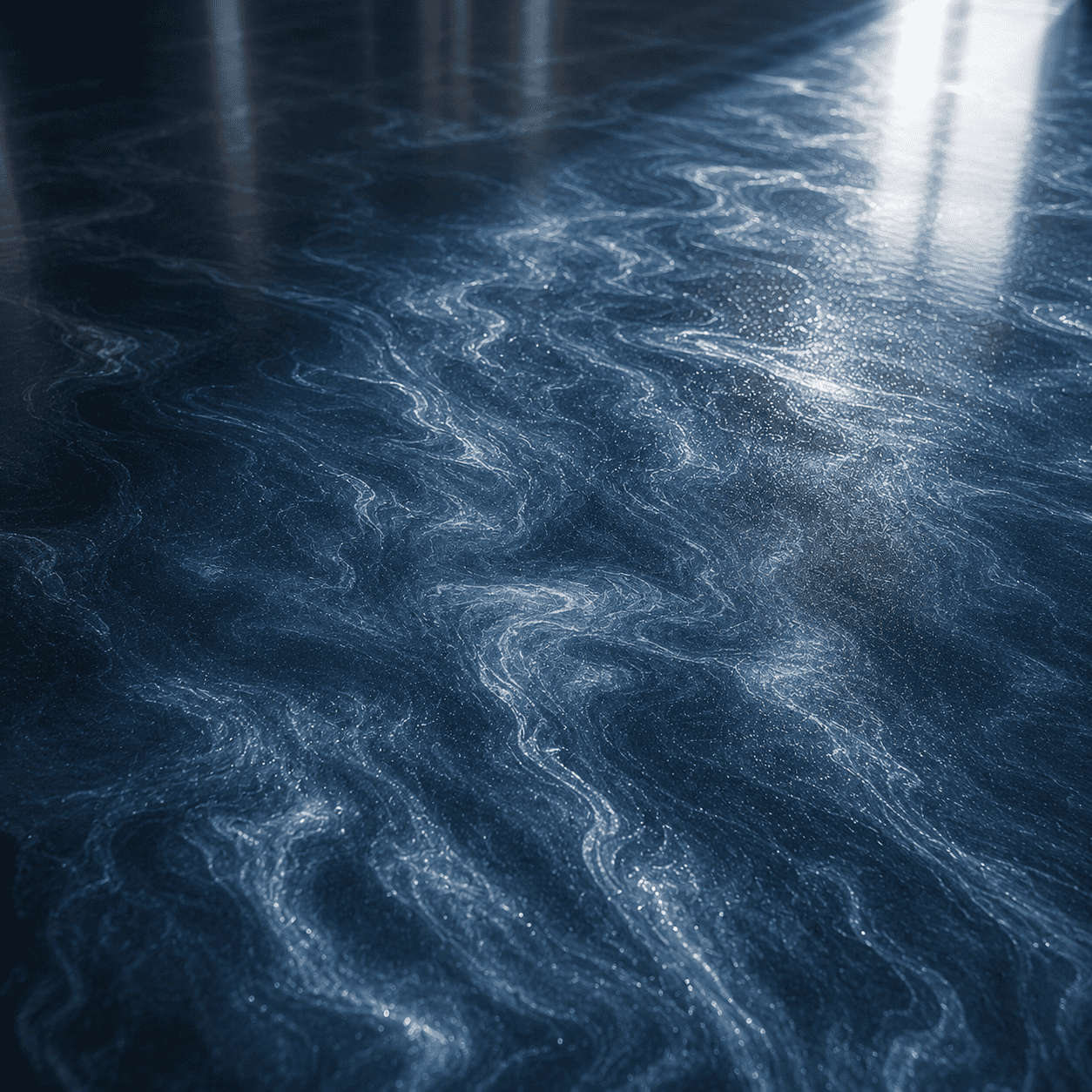Grau blauer Boden unter UV-Licht