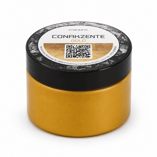 Concrafts ConAkzente Gold für metallische Goldakzente bei dekorativen Stein- und Felsgestaltungen.