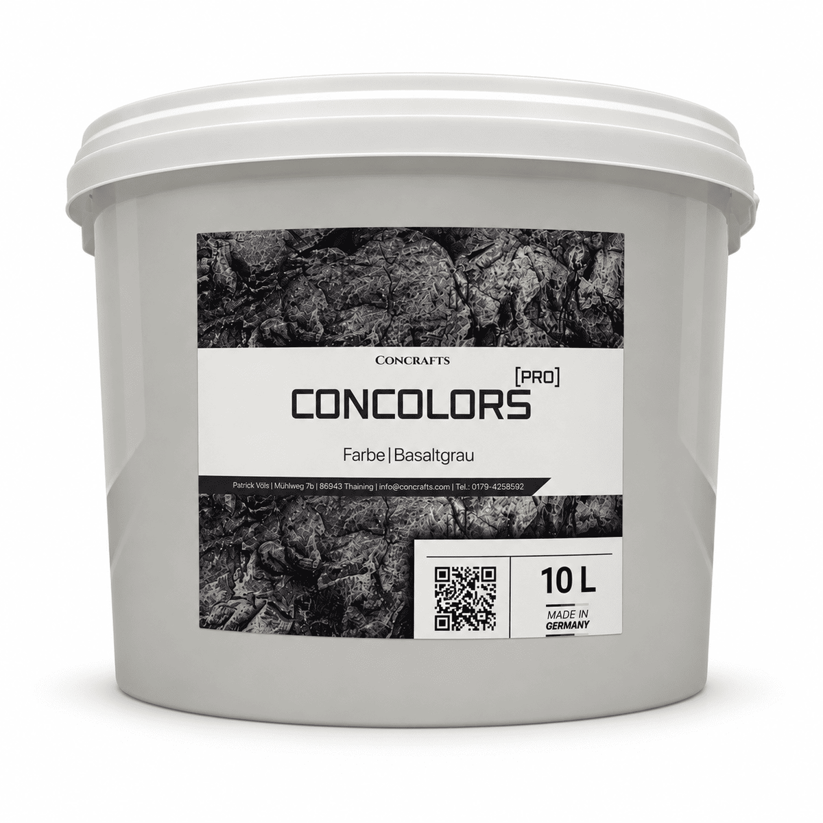 Concrafts Concolors Basaltgrau 10 L Farbe für realistische Stein- und Felsgestaltung.