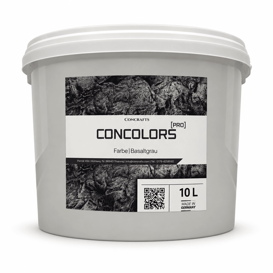 Concrafts Concolors Basaltgrau 10 L Farbe für realistische Stein- und Felsgestaltung.