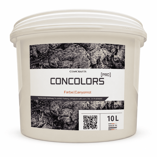 Concrafts Concolors Canyonrot 10 L Farbe für realistische Stein- und Felsgestaltung.