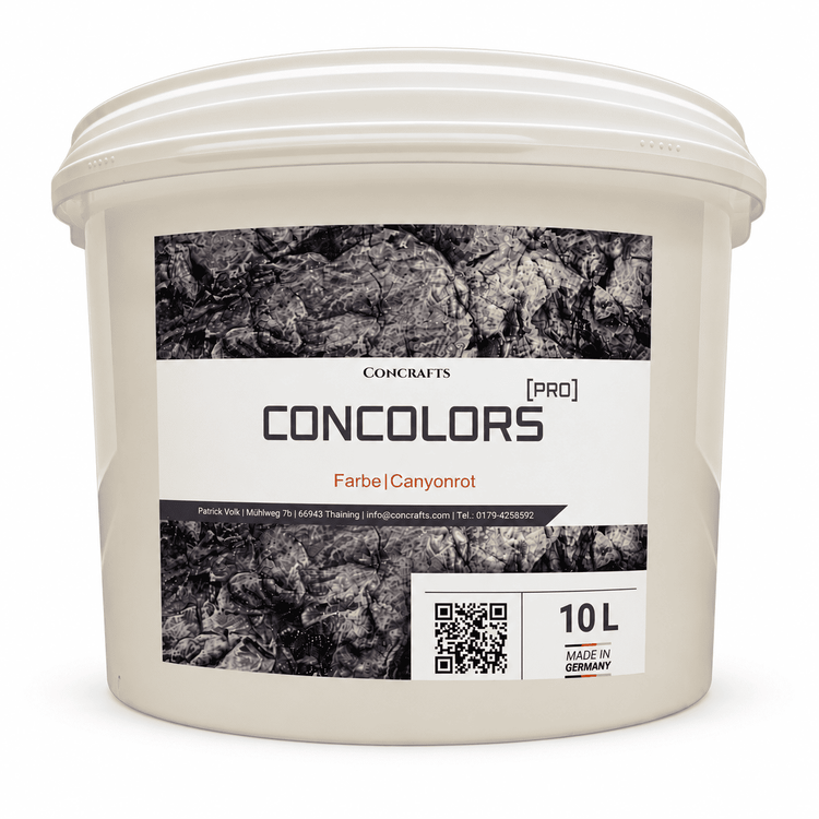 Concrafts Concolors Canyonrot 10 L Farbe für realistische Stein- und Felsgestaltung.