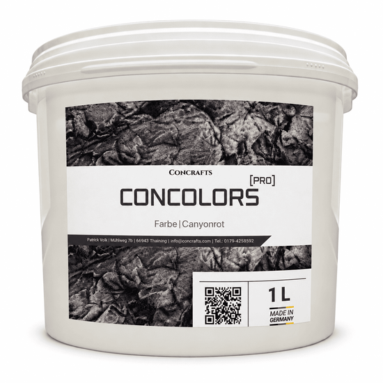 Concrafts Concolors Canyonrot 1 L Farbe für realistische Stein- und Felsgestaltung.