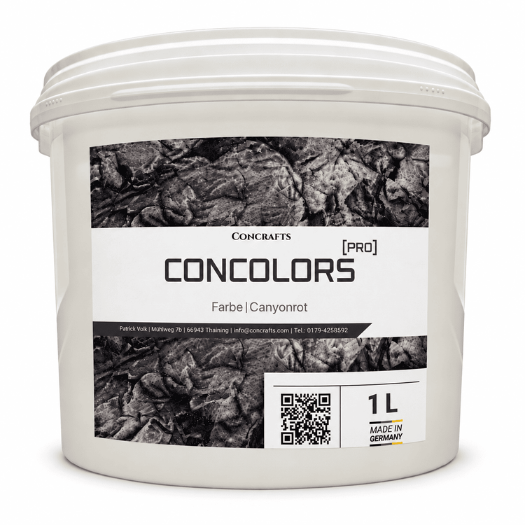 Concrafts Concolors Canyonrot 1 L Farbe für realistische Stein- und Felsgestaltung.