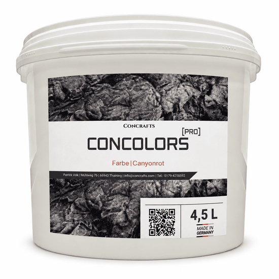 Concrafts Concolors Canyonrot 4,5 L Farbe für realistische Stein- und Felsgestaltung.