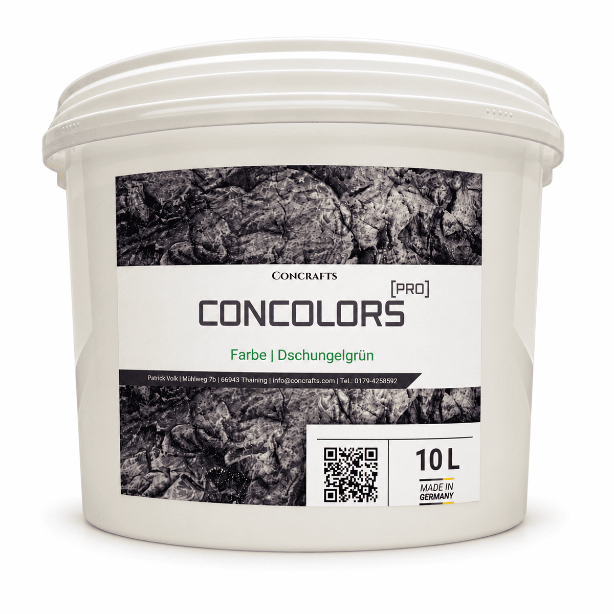 Concrafts Concolors Dschungelgrün 10 L Farbe für realistische Stein- und Felsgestaltung.
