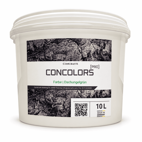 Concrafts Concolors Dschungelgrün 10 L Farbe für realistische Stein- und Felsgestaltung.