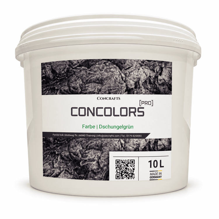 Concrafts Concolors Dschungelgrün 10 L Farbe für realistische Stein- und Felsgestaltung.