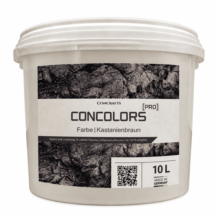 Concrafts Concolors Kastanienbraun 10 L Farbe für realistische Stein- und Felsgestaltung.