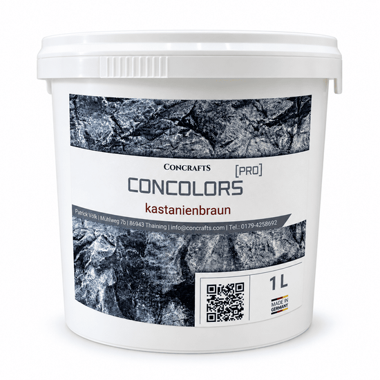 Concrafts Concolors Kastanienbraun 1 L Farbe für realistische Stein- und Felsgestaltung.