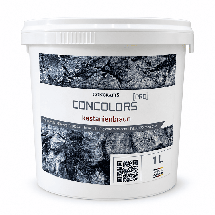 Concrafts Concolors Kastanienbraun 1 L Farbe für realistische Stein- und Felsgestaltung.