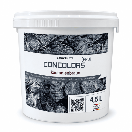 Concrafts Concolors Kastanienbraun 4,5 L Farbe für realistische Stein- und Felsgestaltung.