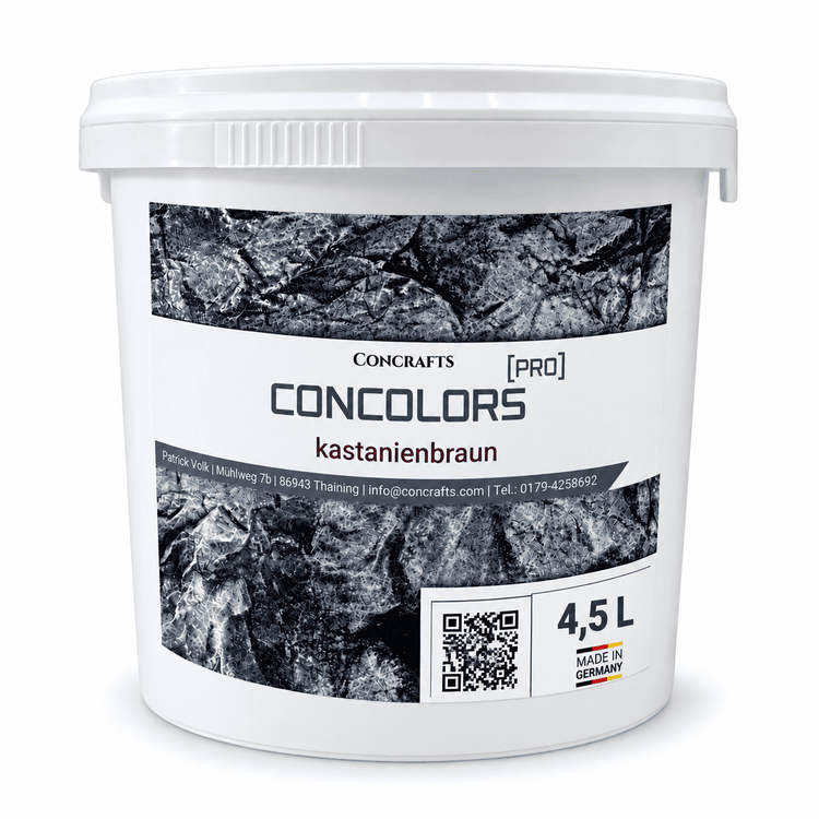 Concrafts Concolors Kastanienbraun 4,5 L Farbe für realistische Stein- und Felsgestaltung.