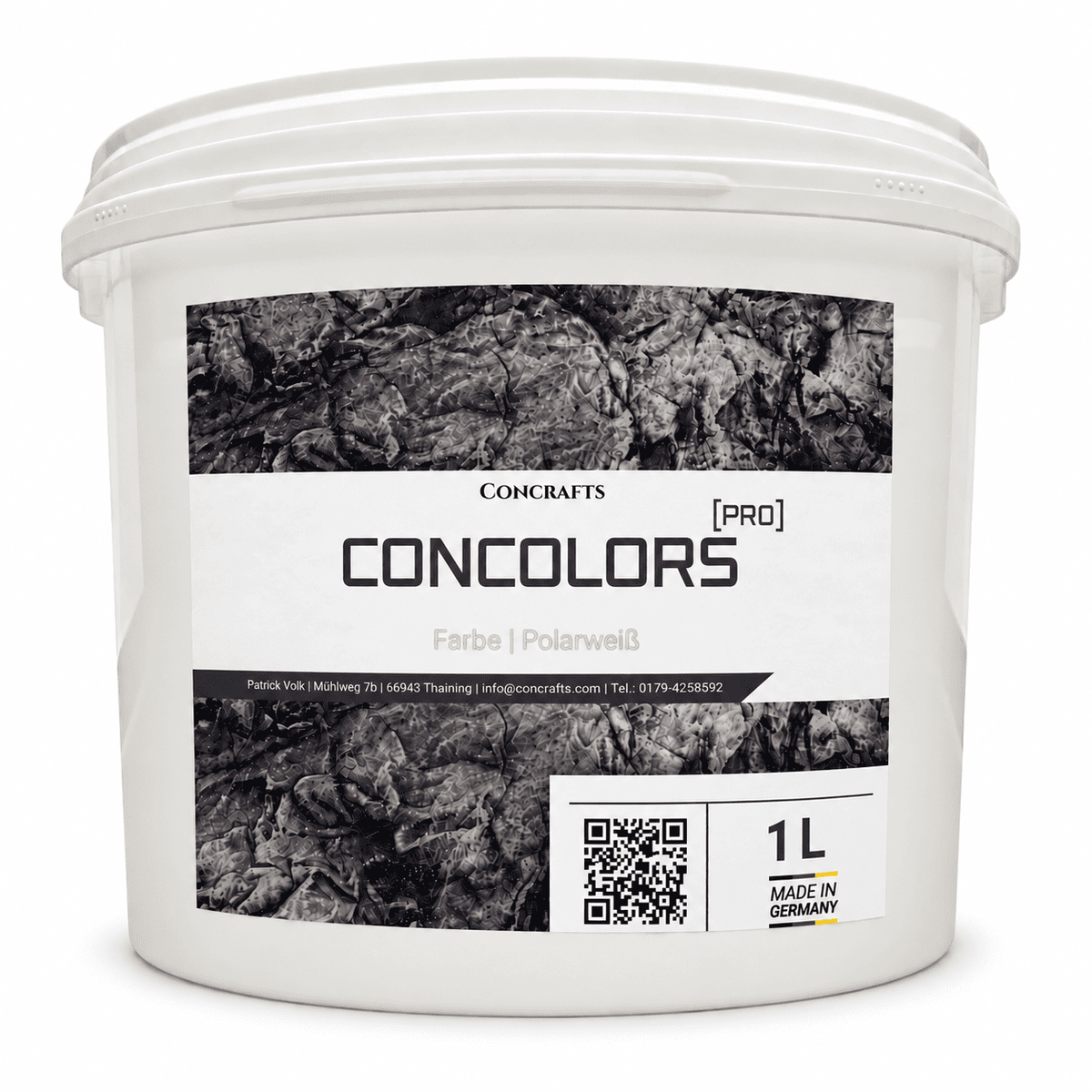 Concrafts Concolors Polarweiß 1 L Farbe für realistische Stein- und Felsgestaltung.
