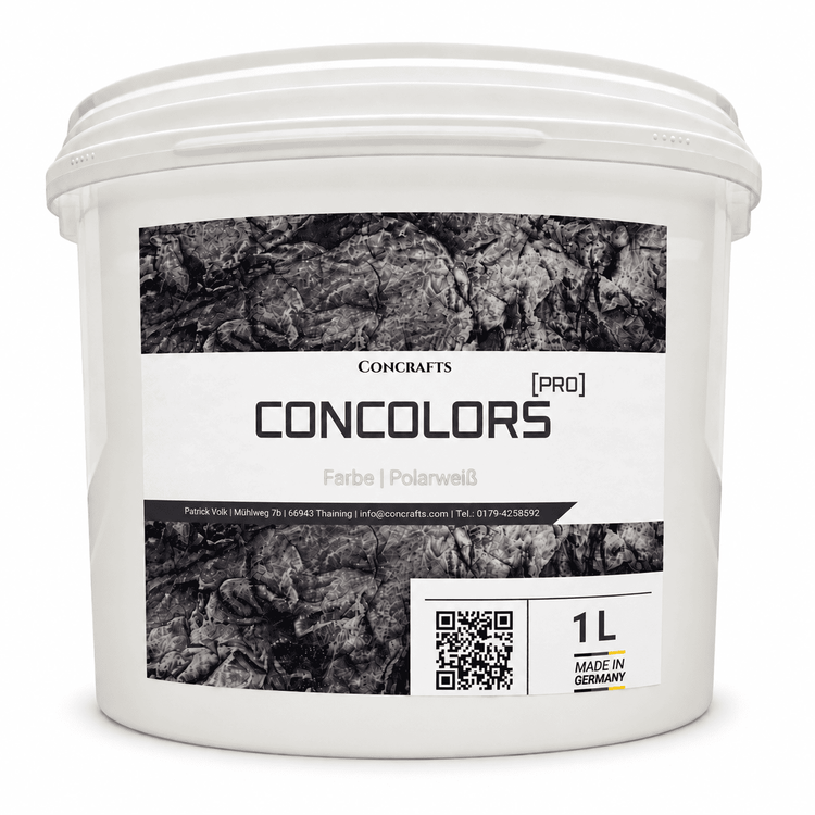 Concrafts Concolors Polarweiß 1 L Farbe für realistische Stein- und Felsgestaltung.