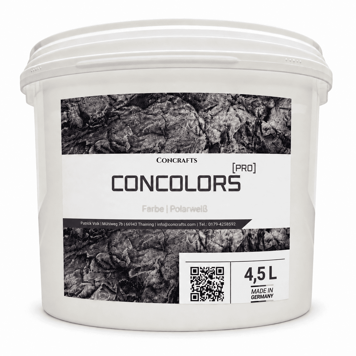 Concrafts Concolors Polarweiß 4,5 L Farbe für realistische Stein- und Felsgestaltung.