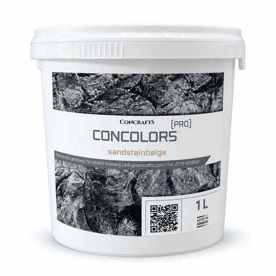 Concrafts Concolors Sandsteinbeige 1 L Farbe für realistische Stein- und Felsgestaltung.