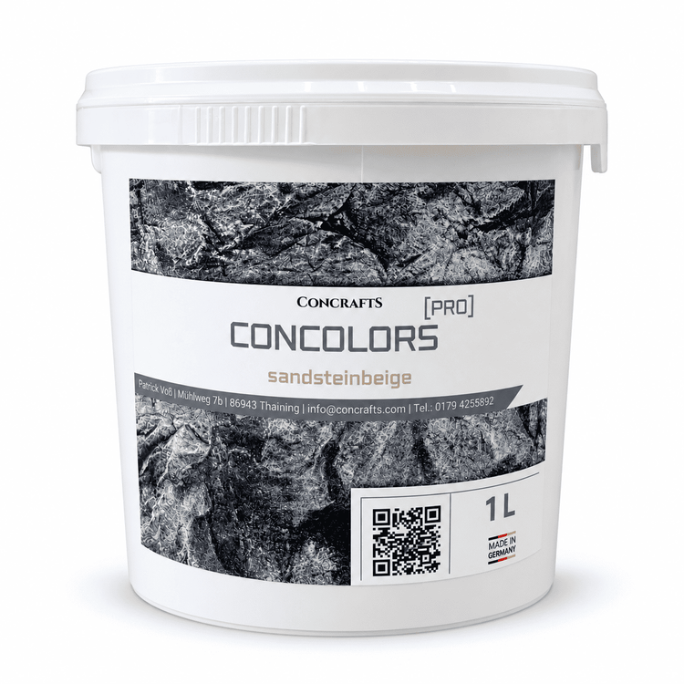 Concrafts Concolors Sandsteinbeige 1 L Farbe für realistische Stein- und Felsgestaltung.