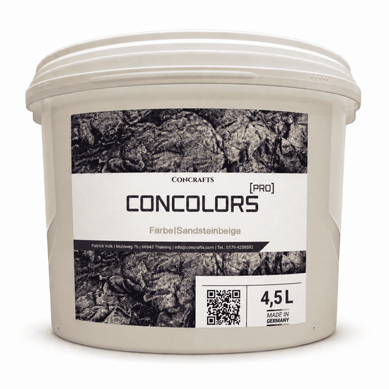 Concrafts Concolors Sandsteinbeige 4,5 L Farbe für realistische Stein- und Felsgestaltung