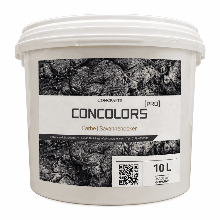 Concrafts Concolors Savannenocker 10 L Farbe für realistische Stein- und Felsgestaltung.