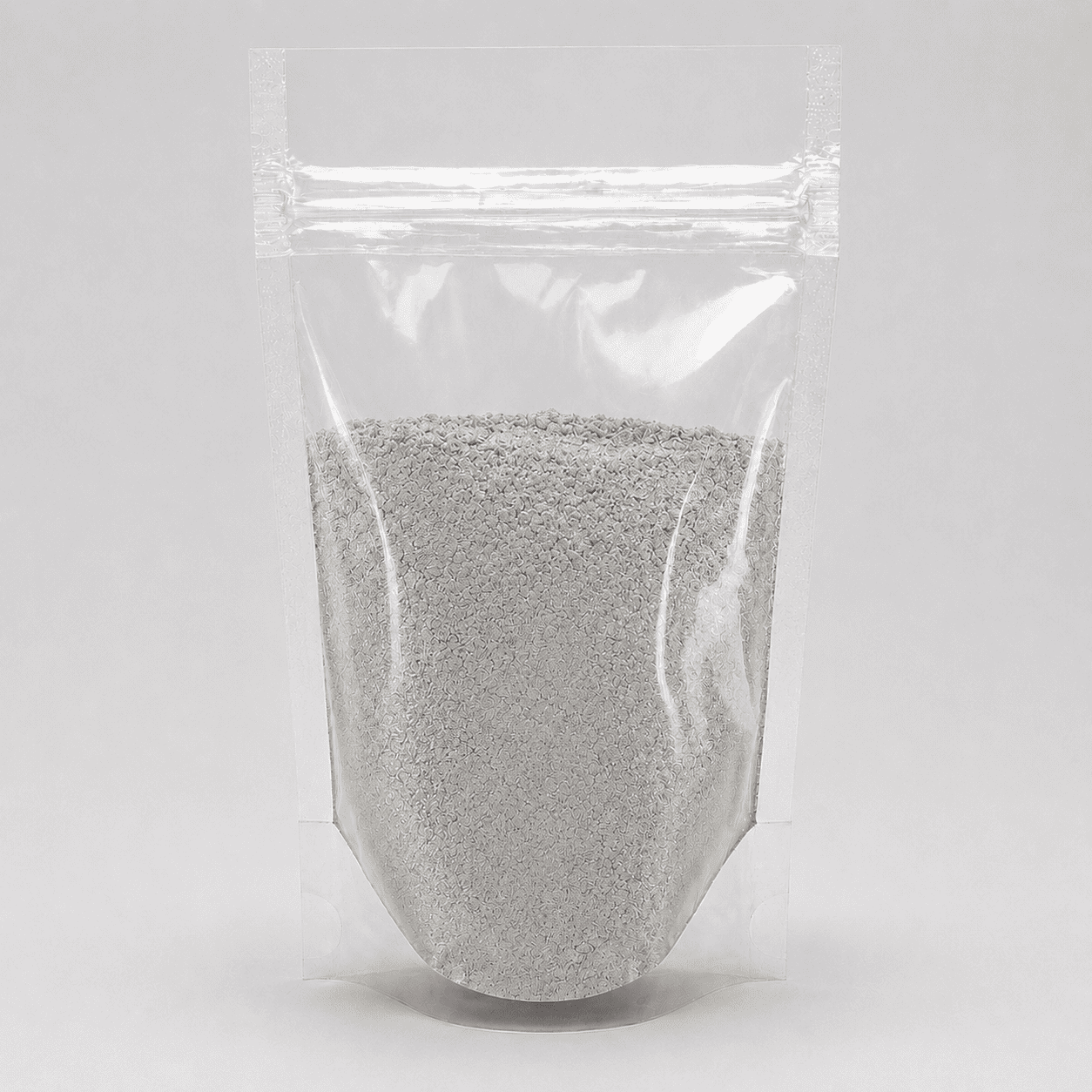 Weißes Pulver in durchsichtiger Plastik Verpackung