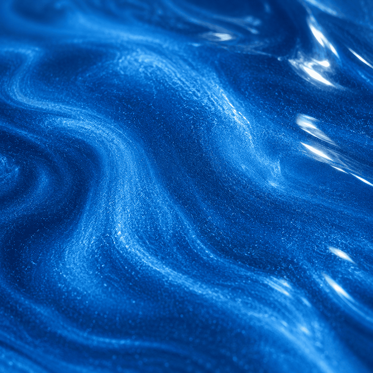 Blau schimmernder Boden Nahaufnahme