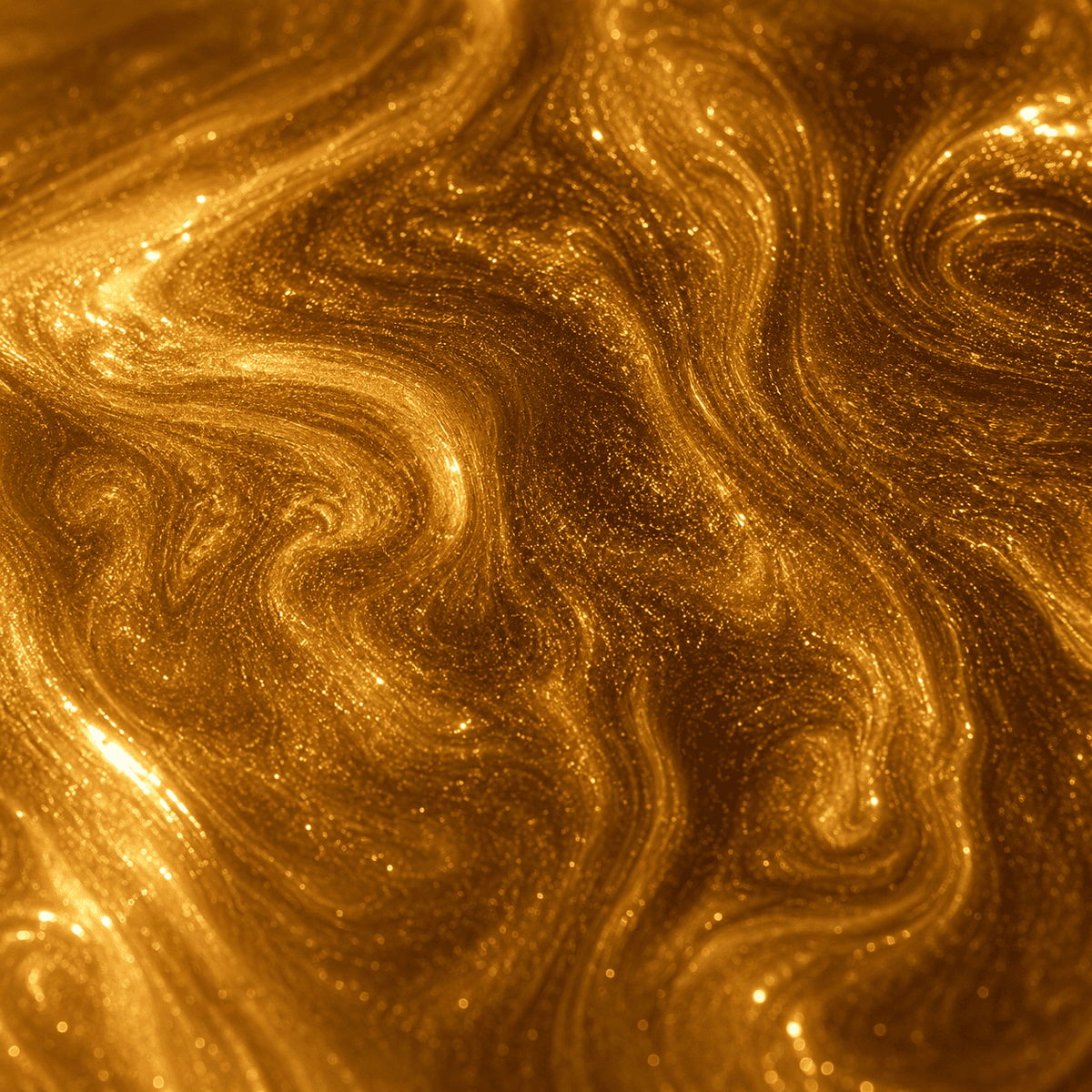 Goldenes Metallic-Epoxidharz mit funkelnder Marmorstruktur