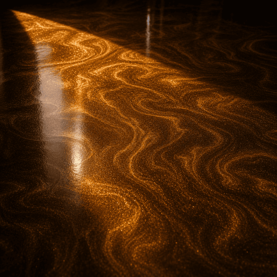 Orange Goldener Boden unter UV-Licht
