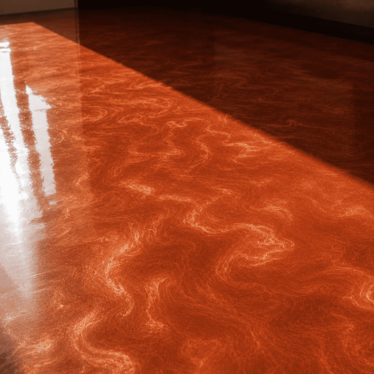 Kaffeebrauner Boden unter UV-Licht