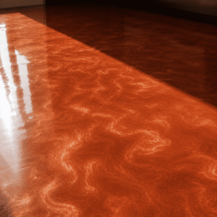 Kaffeebrauner Boden unter UV-Licht