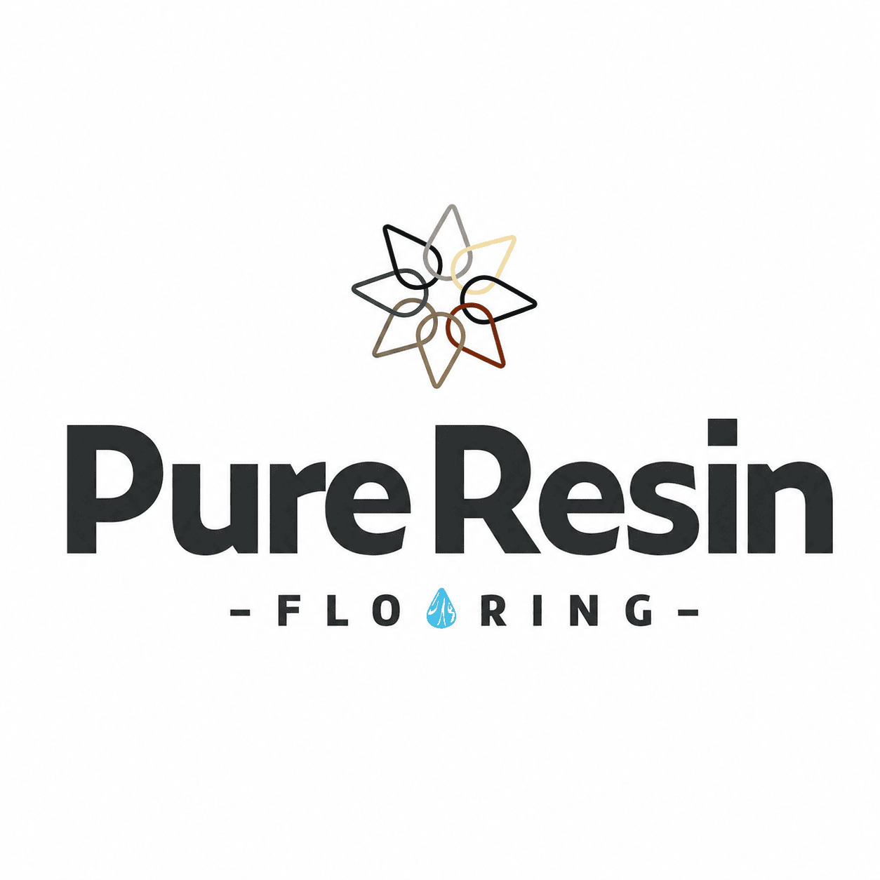 Pure Resin Flooring Logo auf weißem Hintergrund