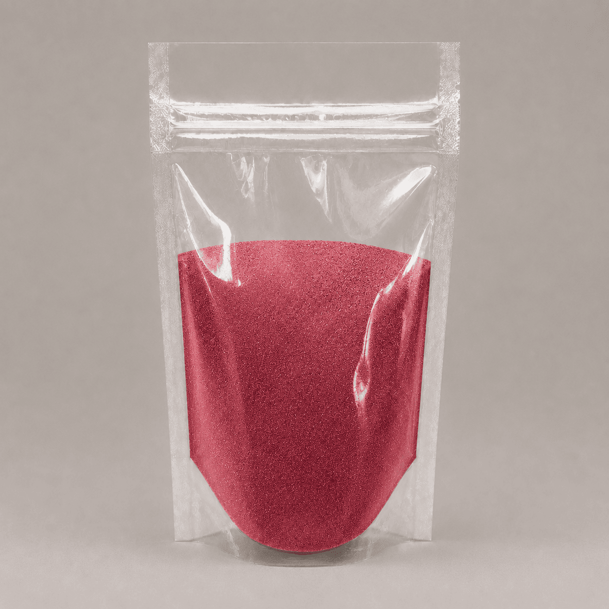 Mauve Pulver in durchsichtiger Plastik Verpackung