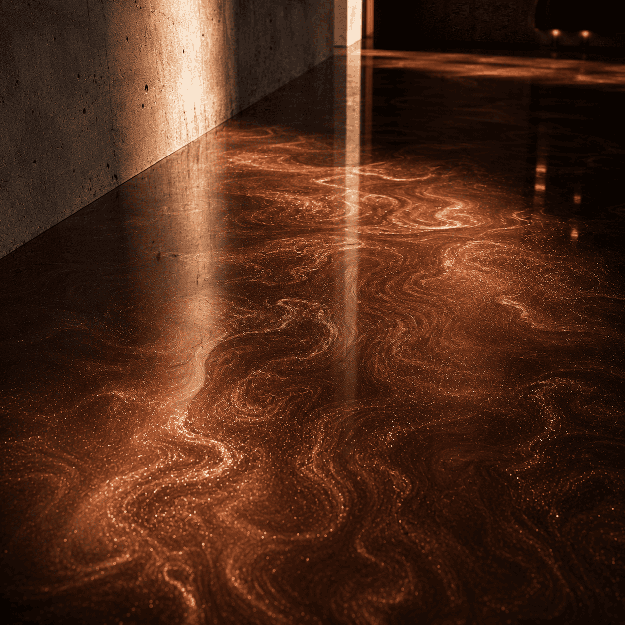 Brauner Boden unter UV-Licht