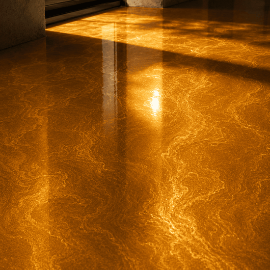 Olympic Goldener Boden unter UV-Licht