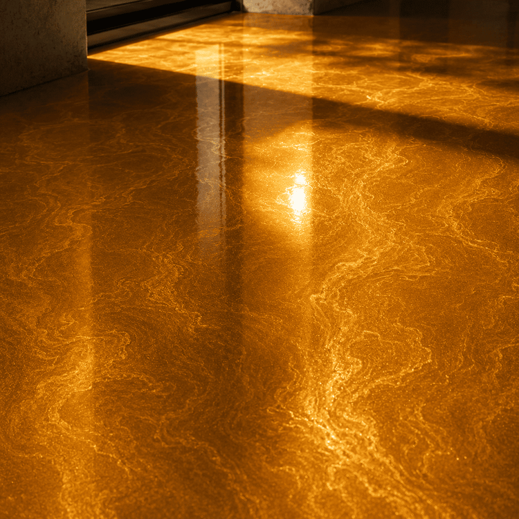 Olympic Goldener Boden unter UV-Licht