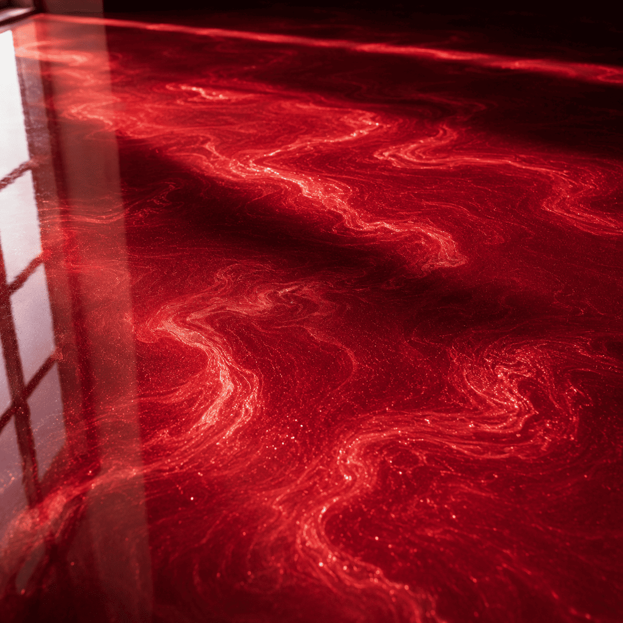 Pfirsich farbiger Boden unter UV-Licht