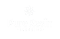 Weißes Pure Resin Flooring Logo für Epoxidharz-Systeme und fugenlose Bodenbeschichtungen auf transparentem Hintergrund.