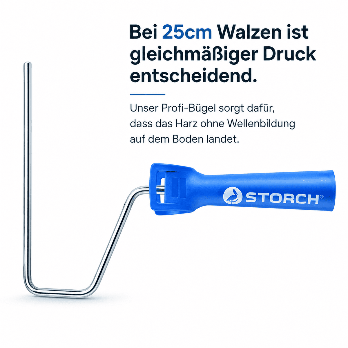 Profi-Bügel für 25 cm Farbwalzen zum gleichmäßigen Auftragen von Epoxidharz