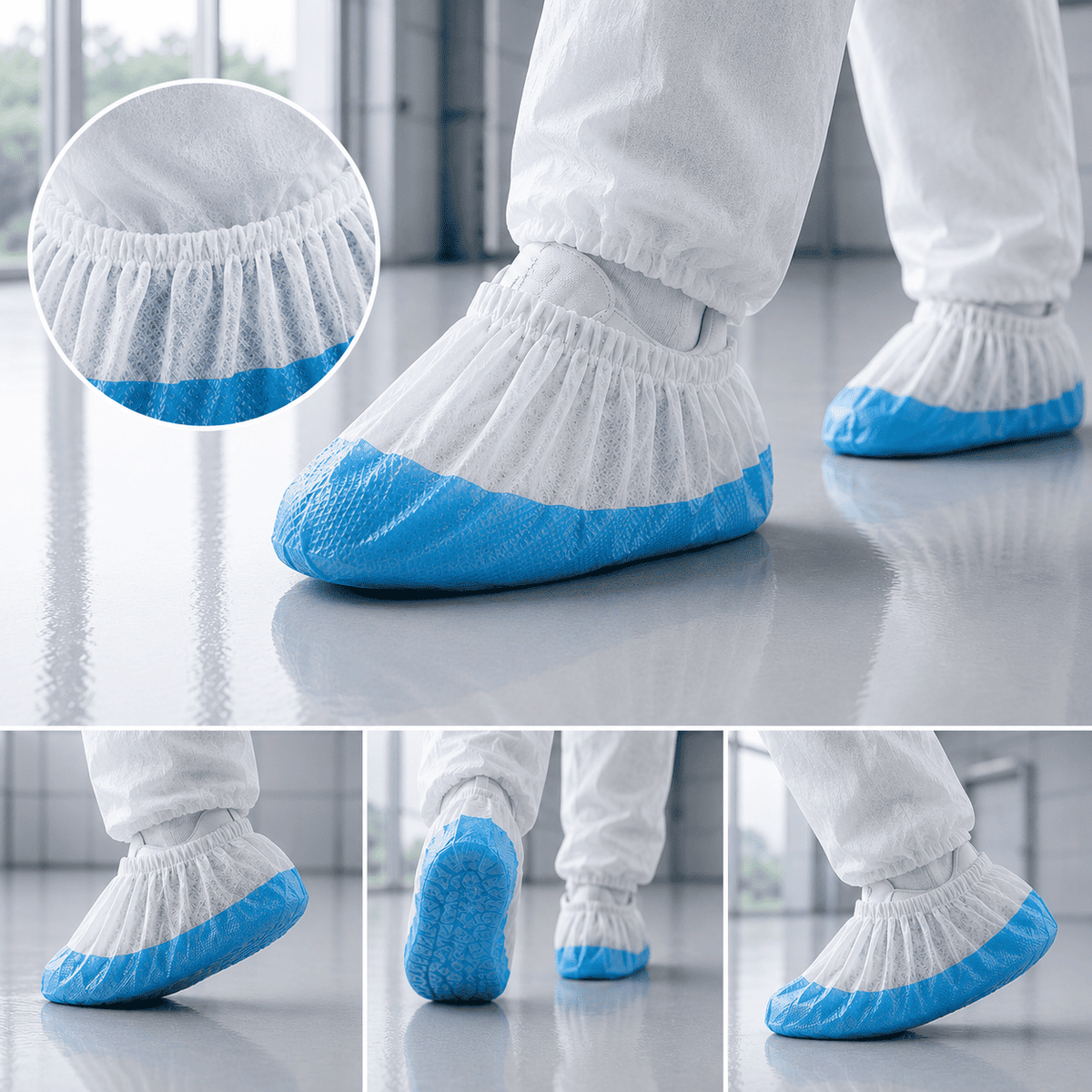 Überziehschuhe mit rutschfester Sohle für sauberes Arbeiten auf Epoxidharz-Böden
