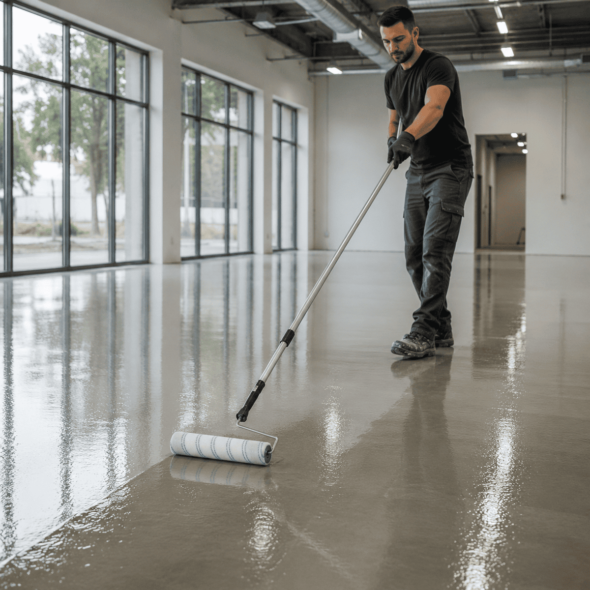 40 cm Farbwalze zum gleichmäßigen Auftragen von Epoxidharz auf großen Flächen