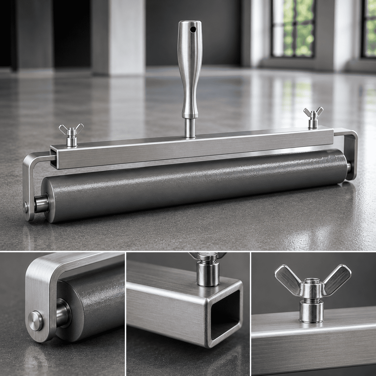 Entlüftungsroller mit Metallrahmen für Epoxidharz-Bodenbeschichtung