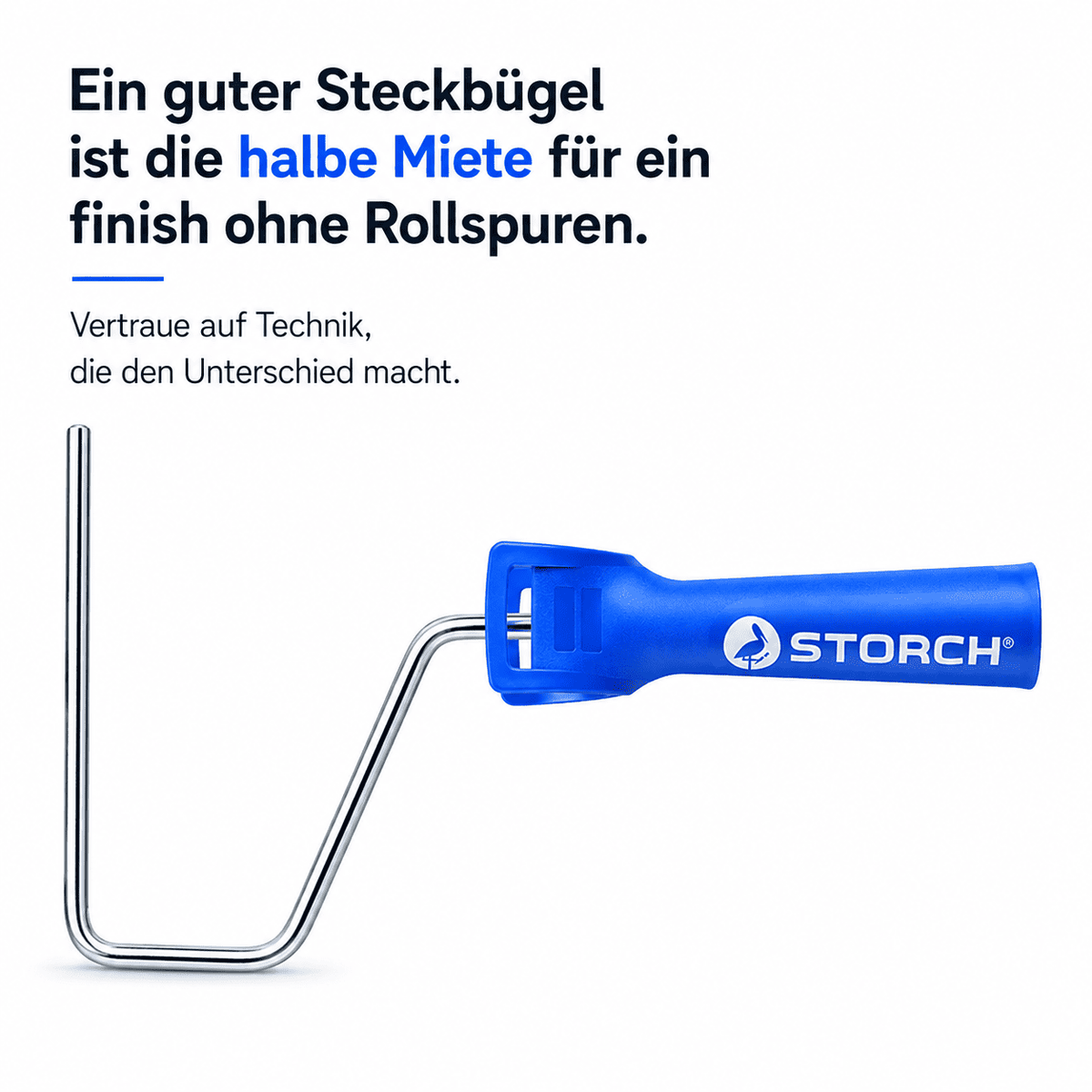 Profi-Steckbügel für rollspurenfreies Finish von Epoxidharz-Beschichtungen