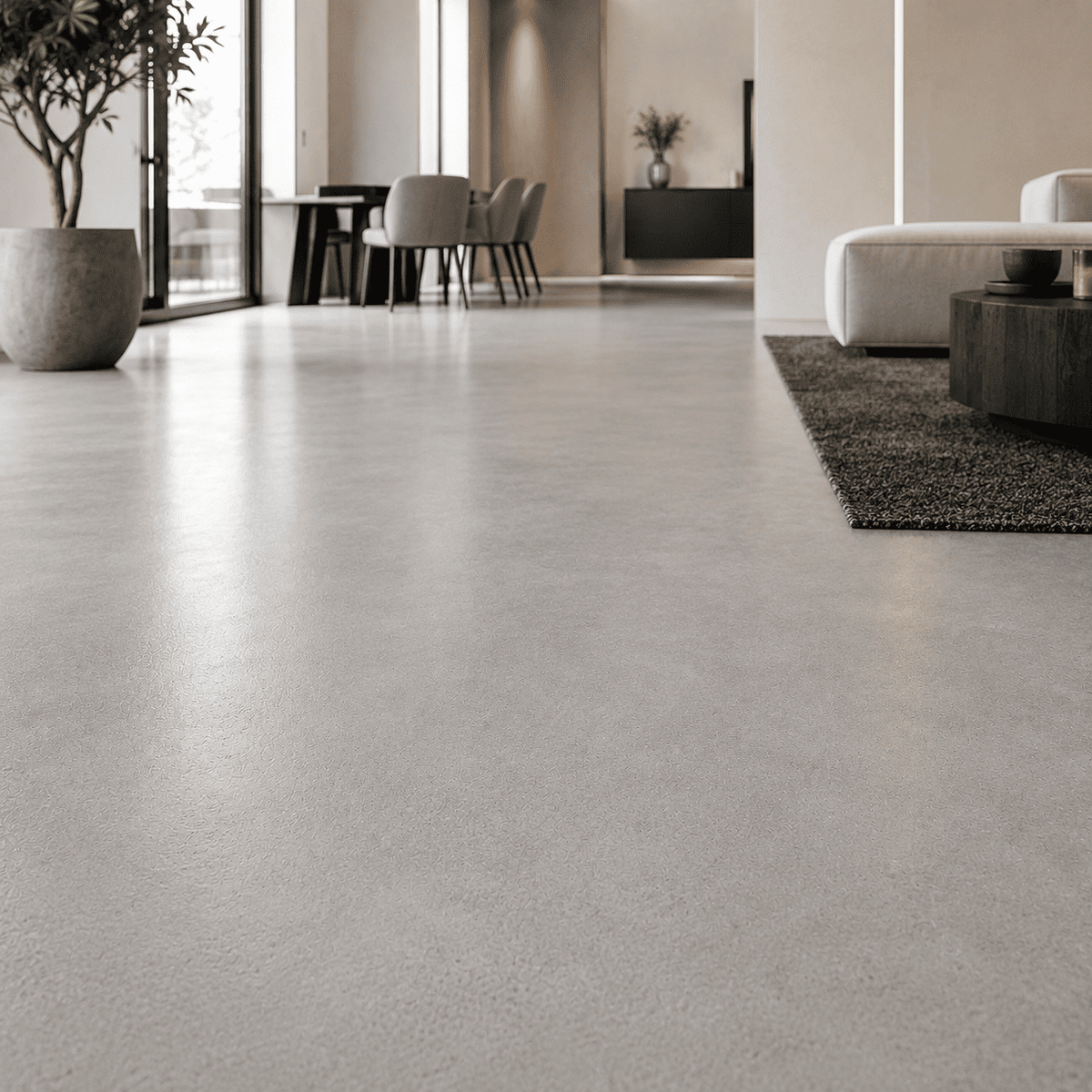 Farblose PU Bodenversiegelung als matter Top Coat für Designboden